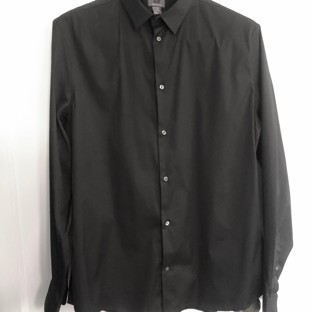 Men's Black H&M Dress Shirt